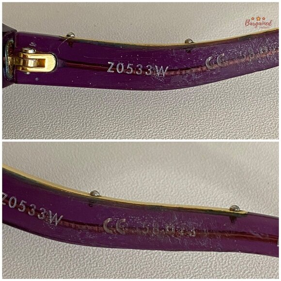 Authentic LOUIS VUITTON Violet Glitter Oversized Square Gina Sunglasses - Z0533W - Picture 7 of 12